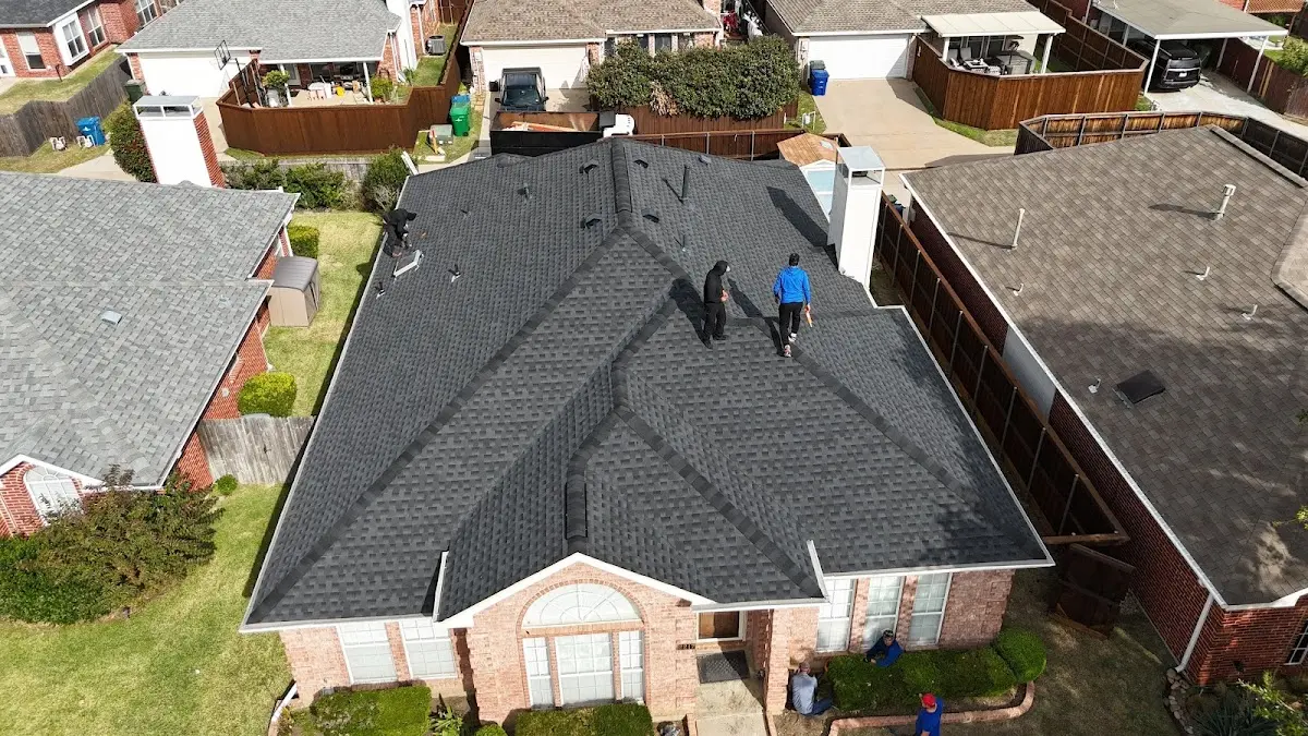 Slate & Tile Roof Repair work in progress on a Dothan property
